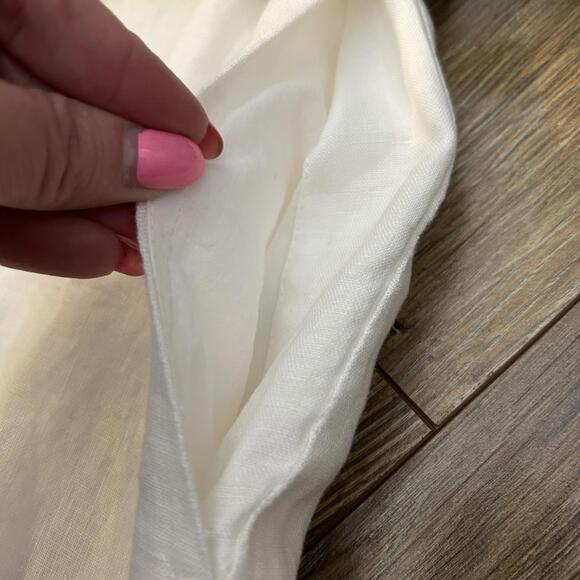 J.Crew Navy White Linen Sequin Floral Embroidered Shift Dress, Size XXS $118 - Picture 8 of 9